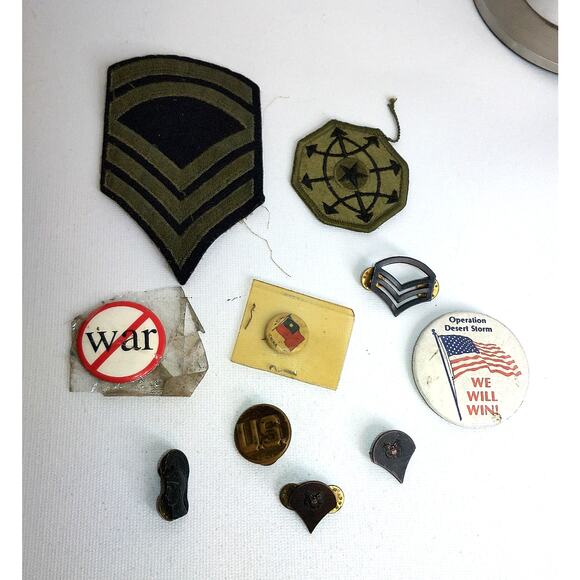 Vintage 1990s Military Badges and Pins Desert Storm Era Bundle Set of 10 - Picture 1 of 8